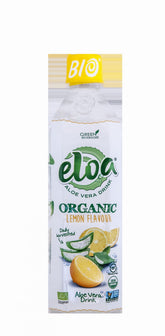 Boisson à l'aloès avec des particules d'aloès au goût de citron BIO 500 ml ELOA ALOE VERA DRINK